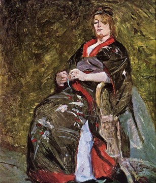 着物を着たリリ・グルニエ ポスト印象派 アンリ・ド・トゥールーズ・ロートレック Oil Paintings
